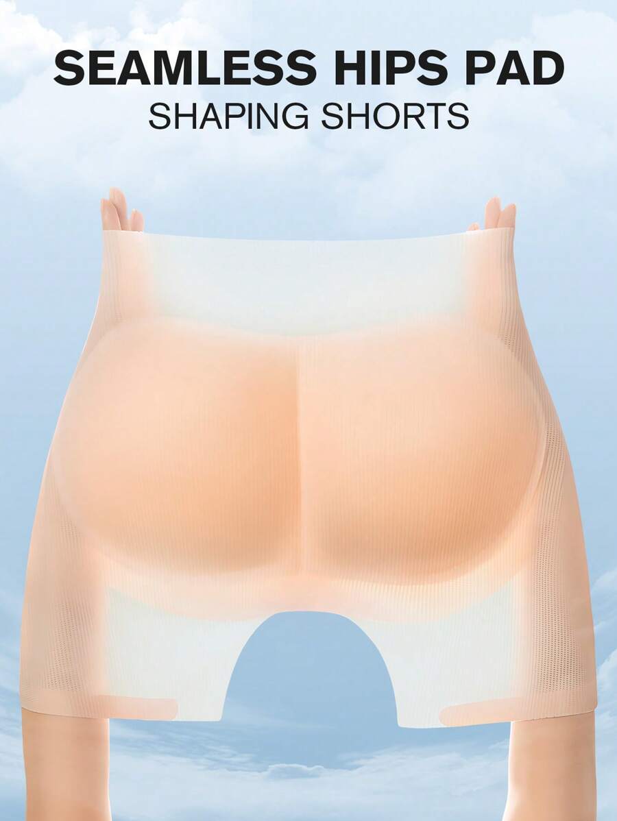 1pc Women Seamless Shapewear With Padded Bust, Waist Trainer, Butt Lifter, Suitable For Christmas Dress, Bodysuit, Leggings, Panties, Waist Cincher, Butt Enhancer - Apricot - View 1