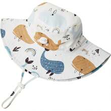 Baby Sun Hat UPF 50+ Sun Protective Toddler Bucket Hat Summer Beach Hats Wide Brim Outdoor Play Hat For Boys Girls