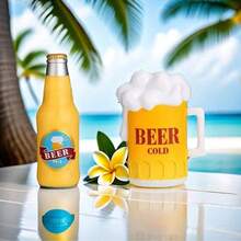 1pc Beach Towel Clip , Crocodile , Beer Bottle , Clownfish LeisureChair Towel Clamp , Large Plastic Clothes Clip , Prevent Towels FromBeing Blown Away , Suitable For Use On Beaches , Holiday SwimmingPools , Cruise Ships , And Terraces - Yellow - View 2