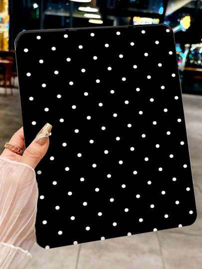 Premium White Polka Dot Flat Protective Case Compatible With IPad