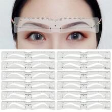 12pcs Silicone Eyebrow Stencils Set, Adjustable Wearable Eyebrow Drawing Templates, Easy-To-Use Makeup Tool For Beginners, Precision Brow Shaping, Unscented - No Power Required,Makeup,Cheap,Room Decor,Vanity,Travel,Bedroom,Makeup Accessories