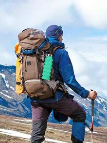 1 Stück 16.91-Ounce faltbare Wasserflasche, Silikon dehnbarer Becher, tragbare faltbare Reise Wasserflasche, mit vielseitigen Anwendungsszenarien.