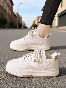 Zapatos para Correr Antideslizantes para Mujer,Zapatos De Tenis Transpirables Casuales Para Mujer,Zapatillas deportivas blancas para mujer,,ideales para actividades al aire libre y correr,anti deslizante - Beis - Ver 5