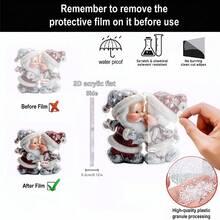 1 pieza Adorno colgante de Papá Noel de acrílico, decoración colgante en 2D apta para decorar el árbol de Navidad, regalos de Navidad.