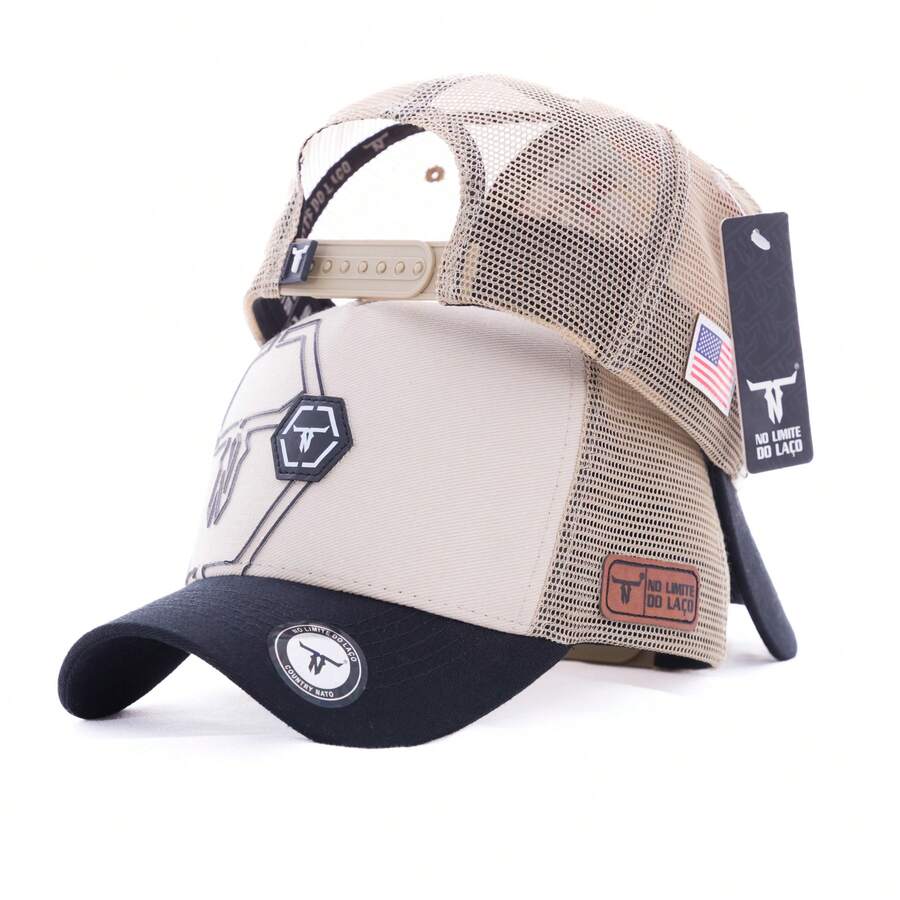 American Country Trucker Cap ORIGINAL Canvas No Limit Of The Loop Other Vintage Embroidered Fabric Country Cap All - REF. 93 - View 1