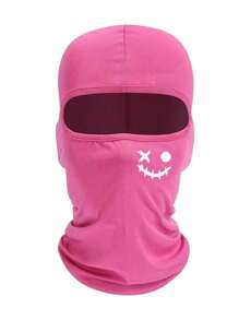 Musion 1pc Halloween Smile Face Print Ski Mask Balaclava Face Mask For Men Women UV Protection Windproof Scarf For Snowboard Motorcycle Skull Skeleton