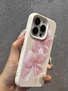 Funda protectora de teléfono con textura y estampado de flores hawaianas, de moda minimalista, a prueba de golpes y gruesa, adecuada para iPhone 16 XR /7/8, iPhone 15 Pro Max/12 Pro Max/13 Pro Max/14 Pro Max, 13 14 11 12p 14 Women P11 Soft Shell P12 Anti-Drop XS.XR /78P.78GES2