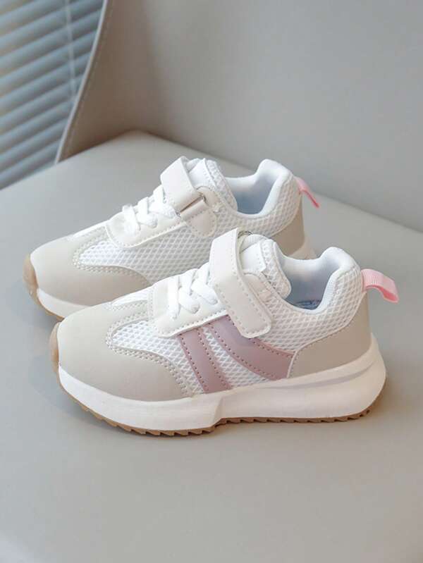 زوج بسيط من أحذية رياضية للأطفال، أحذية رياضية كاجوال للبنات/الأولاد، أحذية قاعدة ناعمة مانعة للانزلاق وقابلة للتنفس