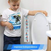 Gráfico de entrenamiento para ir al baño, Horario visual de entrenamiento para ir al baño, Tarjetas para educación visual especial, Material de aprendizaje para el aula de educación especial, Gráfico de rutina para autismo - Blanco - Ver 6