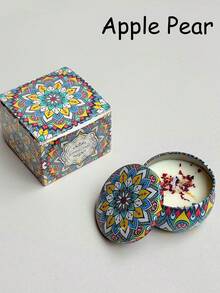 4/1 Scented Candle Set With Colorful Box, Multiple Scent Combinations, Pleasant & Rich Fragrance, Smokeless, Long Burning Time - Christmas Gift Ideal For Family & Friends,Christmas Candle,Gift Sets For Women For Wedding, Birthday, Festivals, Wedding Souvenirs,Aromatherapy Candles For Home,Candle Present For Men And Women, For Birthday Christmas Day Yoga Bath, Valentine's Day Gift, Home, Hotel Decoration, Retro Pattern Design, Soy Wax, - Multicolor - View 37