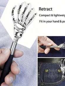 1 Piece Of Telescopic Back Itch Remover - Portable Telescopic Telescope Back Itch Remover - Metal Telescopic Back Itch Remover Eliminates Back Itching