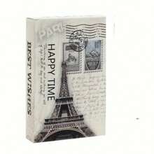 Vintage Travel Landmark Playing Cards, Eiffel Tower & London Eye Design, World Scenery Playing Cards, Showcasing Famous World Landmarks, High-Quality Cardstock With Stamped Borders, Great For Halloween, Christmas Parties, Collectors Gift - Multicolor - View 10