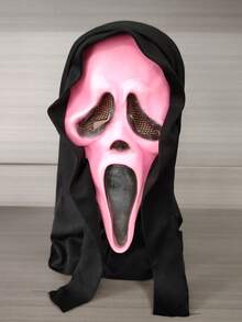 1 pieza Máscara con cara de fantasma gritando, divertida y de terror para el Día de Halloween, disfraz de adulto, accesorios para baile, de látex, Navidad