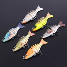 Señuelo de pesca suave de múltiples secciones de 6 cm/5 g, adecuado para la pesca de crappie, chub y trucha de arroyo