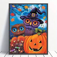 Kit de pintura de diamantes 5D - Pintura de diamantes sin marco de Halloween DIY, manualidad de mosaico creativo apta para principiantes y adultos, excelente para decoración de pared del hogar y regalos, decoraciones, regalos de Halloween