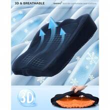 Enlarged 19.7" Gel Seat Cushion, Egg Gel Chair Pads For Wheelchair Pressure Coccyx Sciatica Pain Relief, Cooling Desk Seat Cushion For Kayak, Car, Office Chair Long Sitting[Black]-657741 - 橙色169145275英寸 - 查看 5