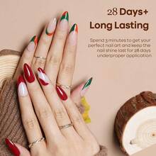 Cat Eye Gel Nail Polish Set, 6 Colors 9D Glassy Cat Eye Glitter Gel Polish Black Red Purple Blue Silver Brown Nail Polish All Seasons With Magnet Soak Off Led DIY Salon Gift-842643 - A3假日系列 - 查看 6