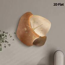 2D Flat, 1pc Modern Fashion Ideas Art Decorative Wall Clock, Super Silent Quartz Movement, No Ticking Sound, Decorative Clock For Living Room, Bedroom, Office, Kitchen And Cafe, Perfect For Christmas, New Year, Valentine's Day Gifts - Multicolor - View 8