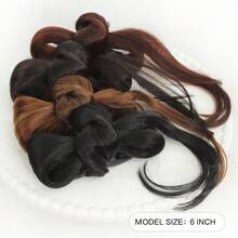 Elegante fermaglio a pinza per extension per chignon da donna, extension per capelli con fiocco sintetico, elegante parrucco in fibra resistente alle alte temperature per donna, facile da usare, senza strumenti necessari, perfetto per stili casual, accessori per capelli per donna - Multicolore - Visualizzare 5