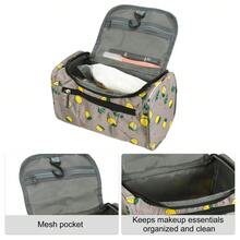 1 Pc Travel Makeup Bag, Travel Toiletry Organizer, Makeup Brush Holder, Makeup Organizer Bag, Toiletry Bag, Waterproof Oxford Cloth - Gray - View 3