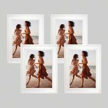 1 pieza/4 piezas Marco de fotos decorativo retro blanco europeo, decoración de pared, muestra fotos de 3.5x5", 4x6", 5x7", 6x8", 8x10", horizontal o vertical para mesa o pared, adecuado para dormitorio, sala de estar, regalo ideal para Halloween, Navidad, Año Nuevo (se incluye papel fotográfico al azar)