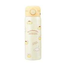 Miniso 1 buah Botol Minum Vakum Berinsulasi Tutup Flip Ajaib Stainless Steel 316, Kapasitas Besar 500ml/16.91oz, Desain Tutup Flip, Isolasi Tahan Lama, Cocok untuk Penggunaan Sehari-hari - Kuning - View 4