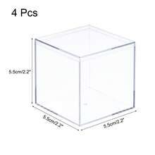 Caja de exhibición transparente, caja acrílica para ensamblar, caja a prueba de polvo para exhibir coleccionables, manualidades - Transparente 5,1 x 5,1 x 5,1 cm - Ver 2