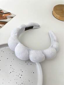 1 pieza Diadema retro de mujer con esponja en forma de nube, diadema de pelo con bordes anchos y alta presión, antideslizante para lavarse la cara, otoño, invierno, accesorios para el cabello, dulce y lindo, diadema, aros para el cabello, accesorios para la cabeza