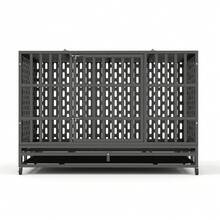 48 Inch Tin Durable Dog Crate, Indoor Escape Proof With Wheels Removable Tray Dog Crate - 48", Black - Xem 5