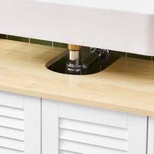 SoBuy Bathroom Base Cabinet FRG237-WN - 白色+卡其色 - 查看 5