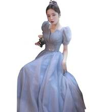 Raincoat - Blue Long-sleeved Midi Style - View 6