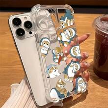 Full Coverage Cartoon Mofusand Cat Phone Case For  16 15 14 13 12 11 Pro Max X XR XS Max 8 7 Plus Shockproof Transparent Soft Back Cover - For Your New - 1PC - 查看 2