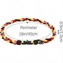 6 collares de béisbol de 18 pulgadas, 3 cuerdas trenzadas, collar de tornado, collar deportivo, collares de béisbol de titanio para fanáticos del deporte - Estilo y - Ver 11