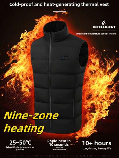 Women's 9-Zone USB Heating Vest, Casual Smart Heated Jacket