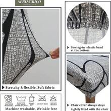 Geometrisches Muster bedruckte Stuhlbezüge für Esszimmer, Stretch Spandex Husse für Parsons Stühle, waschbare Anti-Staub Sitzbezüge für Küche, Hochzeit, Party