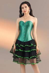 Local Shipping 2025 New  Corset Tops For Women: Plus Size Renaissance Corset - Lace Up Bustier Overbust Halloween Costume - Photo Shoot
