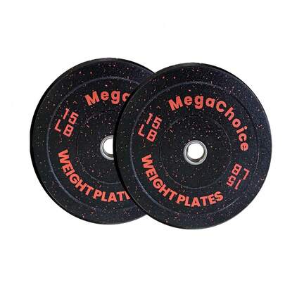 Weight Plates 15 Lb Pair,2 Inch Rubber Weight Plate,Barbell Weight Plates For Weight Lifting Home Gym,Workout Plates 15 LB 2PCS