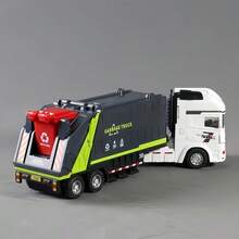 Inertial Big City Cleaning Truck Toy Car, Manual Push, ABS Plastic, Realistic Garbage Truck Toy Model, Sweeper, Water Truck, Suitable For 3-6 Years Old Children Birthday Party Gift