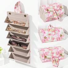 1pc (3/4/5/6 Grid) Casual PU Leather Glasses/Sunglasses Case Box Glasses Accessories For Women