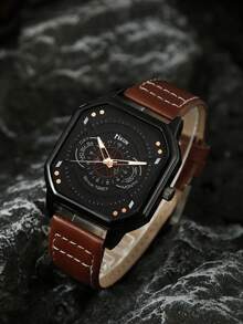 2 件/套时尚商务休闲男士高品质石英表套装 + 钱包或手链，是日常、节日、感恩节、返校、圣诞节、万圣节、生日的完美礼物 - 彩色 - 查看 5