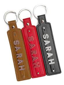 1pc Customized DIY Accessory Keychain, Can Customize Rhinestone Letter Name, Multiple Colors Available, Suitable For Bag Pendant And Strap, Christmas Gift For Young Girls, Female Office Workers, Essential For Holiday And Christmas - Multicolor - View 4
