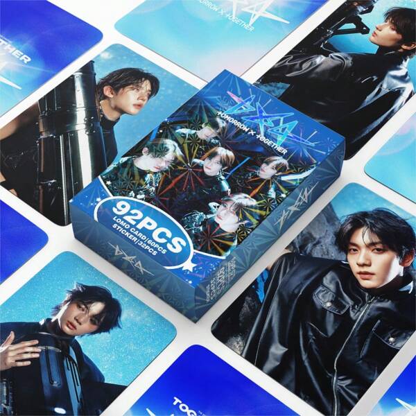 bandai 60pcs Laser Photo Cards + 32pcs Stickers / 60pcs Holographic TOMORROW X TOGETHER SANCTUARY Photo Cards, LOMO Cards, Fanart Items, Christmas Gift, Small Gift,Kpop,Straykids,Photo Card