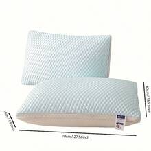 [Popular Choices] 1pc Breathable Soft Bedding Pillows, Relax Neck Support Pillows, Easy And Comfortable Sleep, Removable - Blue - View 6