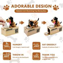 新奇儿童储蓄罐、电子存钱罐、带夜灯功能的恐龙蛋储蓄罐、小猫熊猫自动偷钱罐、机器狗咬硬币玩具储蓄罐