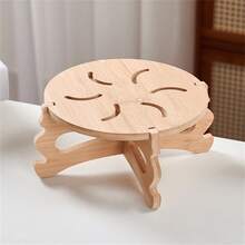 竹木花架 室内/阳台盆栽支架 可移动桌面鱼缸/花盆展示底座 - 彩色 - 查看 10