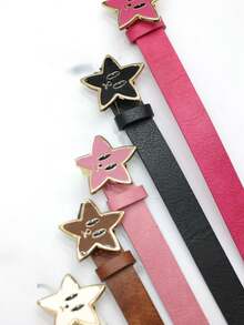 cinto  infantil / cinto estrela  colorido - Marrom - Visão 3