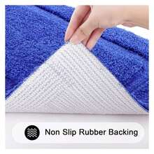 Bathroom Rugs Sets 3, Non Slip Bath Mats Washable - Soft ShaggyMicrofiber Bath Runners With Toilet Floor Mat,Blue - 如圖418 - 查看 7