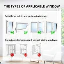 1 Piece Of Window Sealing Cloth(New Upgrade Adds Cuffs, Better Sealing), Portable Air Conditioner And Dryer Cloth Accessories, One Or Two Pipes Universal Window Sealing Strip, (There Are Three Specifications To Choose From 3 Meters, 4 Meters, 5 Meters) Suitable For Each Mobile Air Conditioning Device,Add 5.6m And 6m. - Multicolor - View 8