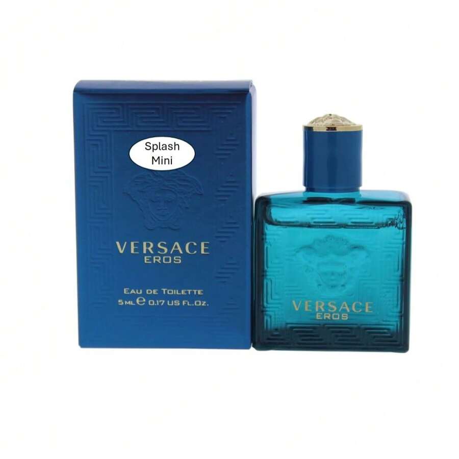 Versace Eros Homme Cologne For Men EDT Splash Mini 0.17 Oz Perfume For ...