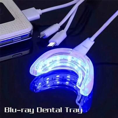 Accélérateur de blanchiment des dents à LED bleue - Accessoires de blanchiment des dents pour la maison et les voyages